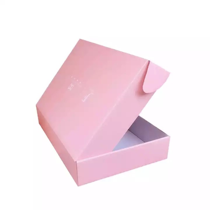 FocusBox cheap custom logo delicate appearance mailer box print pink cosmetic corrugated paper box / 3