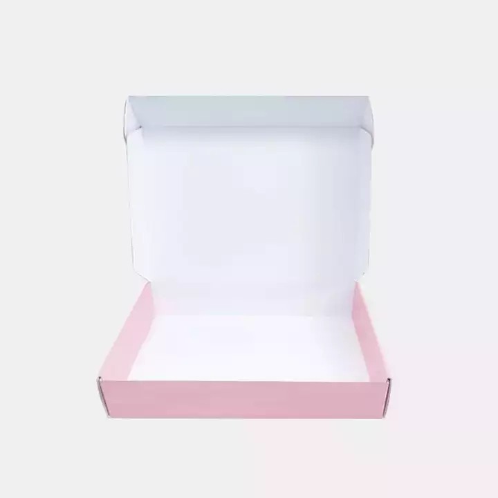 FocusBox cheap custom logo delicate appearance mailer box print pink cosmetic corrugated paper box / 2