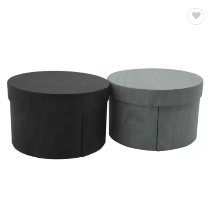 two tiers display gifts packaging with hat lid paperboard round box / 2