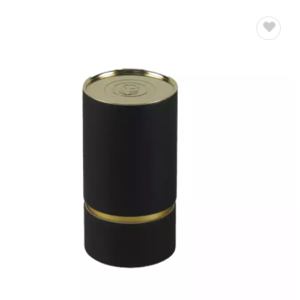 Golden Lid Cap Dark Black Round Box Cardboard Tube For Essential Oil Bottle Packing / 2