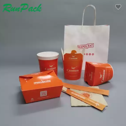 16oz 26oz 32oz high quality take away handmade paper noodle box design for restaurant / 2