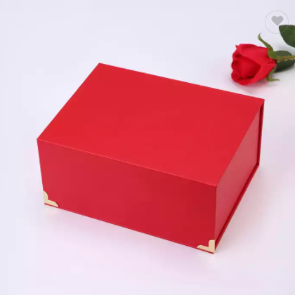 Big red gift wrapping box Easy to transport folding box wedding candy food packaging paper box / 3