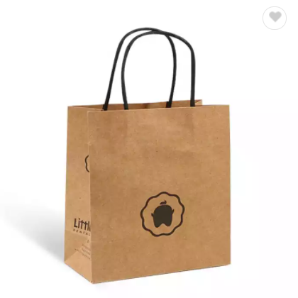 Good Quality Eco Friendly Custom Gift Kraft Shopping Paper Bags With Twisted Paper Handle / 2