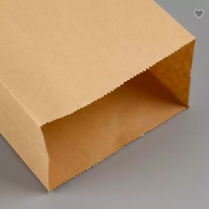 Wholesale Food Grade Brown Kraft Paper Bags For Food white Packaging paper packing bag for food with / 3