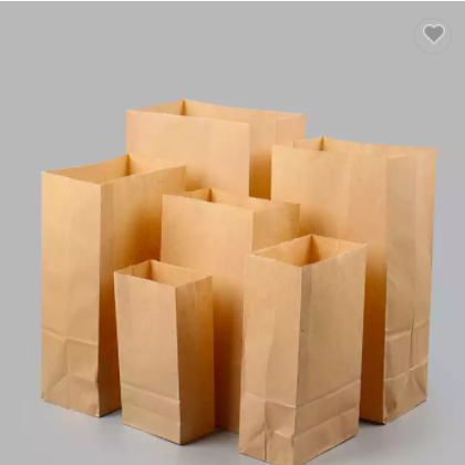 wholesale craft paper food bag food grade paper bag for bread brown kraft paper bread bag / 3