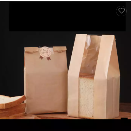 Wholesale Disposable Bakery Bread Packaging Plastic Kraft Paper Bags Custom Accept Kraft Paper Bread / 3