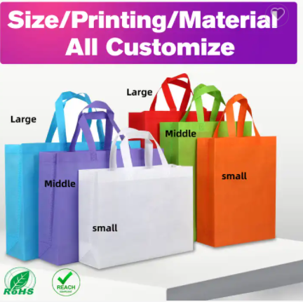 2022 Hot Selling Nonwoven Shopping Bag Non Woven Laminated Bag Laminated Tote Bag / 2