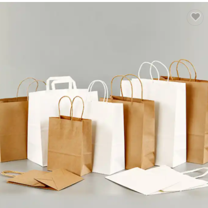 Handle Durable Colourful Kraft Paper Bag Factory for Fast Food Cake and Drinks Kraft Paper Bags Acce / 2