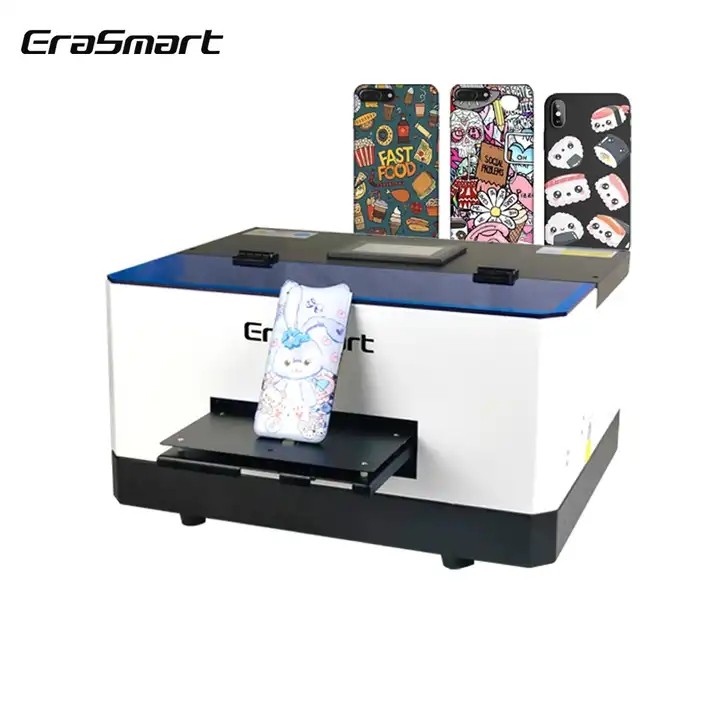 Erasmart a5 uv flatbed printer 6 colors print head l800 mini a5 uv printer / 1