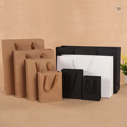 Custom Logo Paper Shopping Bag With Handle bolsas de papel for Clothing Gift Packaging / 2