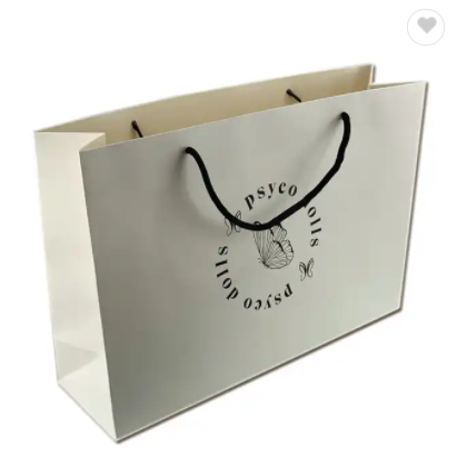 Customized Eco Friendly Printed Retail Boutique Clothing Shopping Gift Paper Bags With Logo Handles / 1