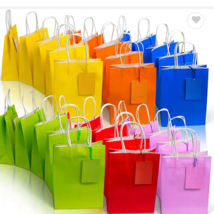 PARTYVILLE Big Custom Craft Luxury Paper Bag Kraft Paper Gift Shopping Bags with your own logo / 2