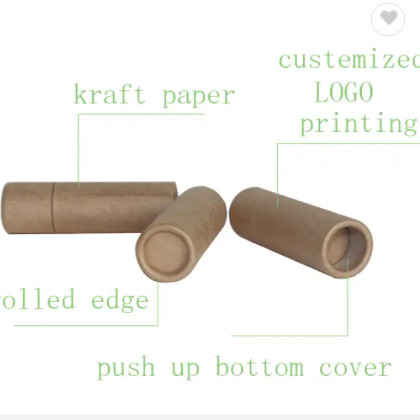 Eco Friendly Push Up custom design paper packaging tube for Lip Balm / 2