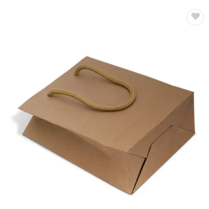 Factory Wholesales Custom Shopping Paper Bag With Logo Brown Paper Bags Kraft Paper Bag / 3