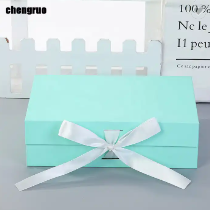 Chengruo Stock Cajas Embalaje Origami Foldable Book Style Magnetic Closure Gift Paper Box Packaging  / 3