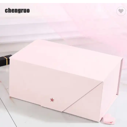 Chengruo Stock Emballage Bolsas Personalizadas Foldable Book Style Magnetic Closure Gift Paper Box P / 2