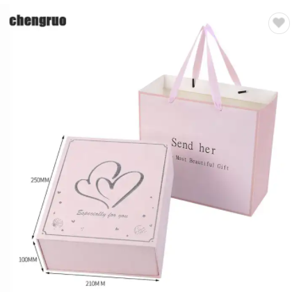 Chengruo Stock Caja Regalo Cajas Personalizada Foldable Book Style Magnetic Closure Gift Paper Box P / 3