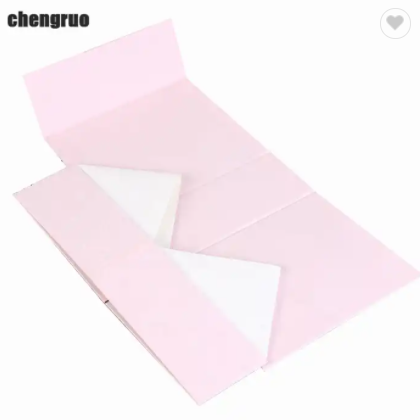 Chengruo Stock Caja Regalo Cajas Personalizada Foldable Book Style Magnetic Closure Gift Paper Box P / 2