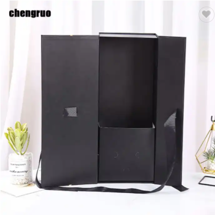 Chengruo Stock Scatole Saint Valentin Cadeau Foldable Magnetic Closure Gift Paper Box Packaging With / 2