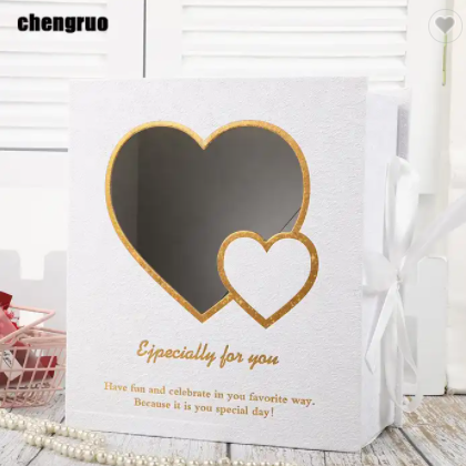 Chengruo Stock Mystery Emballage Regalos Heart shape window Foldable Book Style Gift Packaging Paper / 2