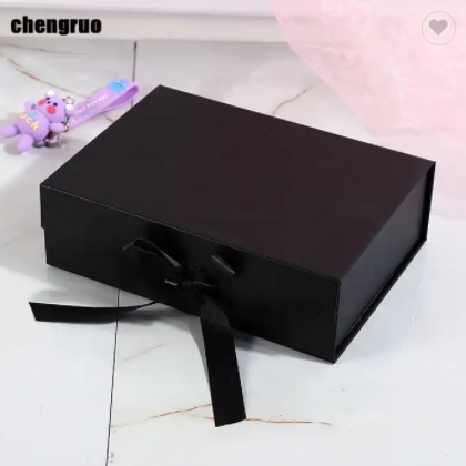 Chengruo Stock Verpackung Cajas Papel Mystery Foldable Book Style Magnetic Closure Gift Paper Box Pa / 3