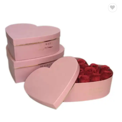 Chengruo ODM Caja Regalo Personalizada Emballage Para Flores Heart Shape Flower Verpackungsbox Box F / 2