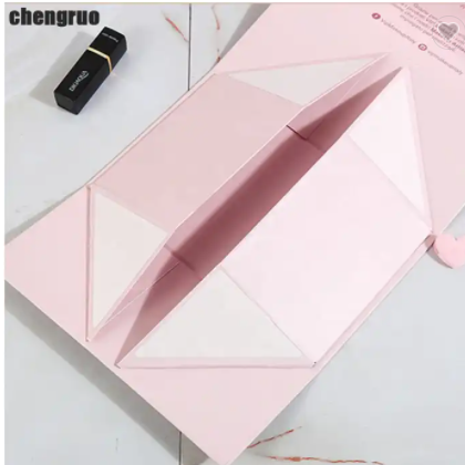 Chengruo OEM Plegable De Carton De Regalo Rigid Foldable Book Style Magnetic Closure Gift Packaging  / 3