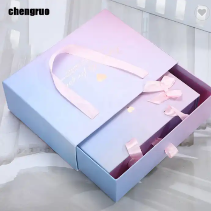 Chengruo Stock Verpakking Dozen Regalos Personalizados Slide Drawer Jewelry Gift Packaging Paper Box / 2