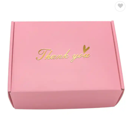 Fancy Pink Corrugated Paper Carton Caixa Para Envio Shipping Courier Custom Printed Sustainable Tuck / 2