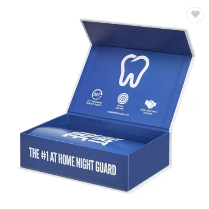 Custom UV Logo Rigid Cardboard Dental Care Magnetic Lid Teeth Whitening Kit Packaging Box With Drawe / 1