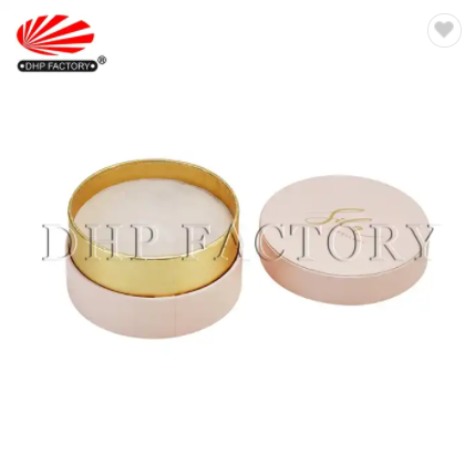 Luxury Custom Pink Color Matte Gold Foil Stamping Logo Rigid Ring Round Tube Gift Packaging Jewelry  / 2