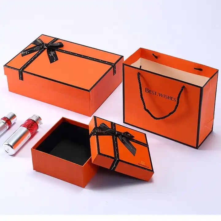 Wholesale custom printing lid and base 2 pieces gift box for cosmetic packaging / 1