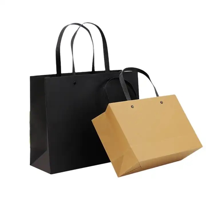 Custom top quality Promotional paperbag black famous brand paper bag, wholesale paper shopping bag f / 1