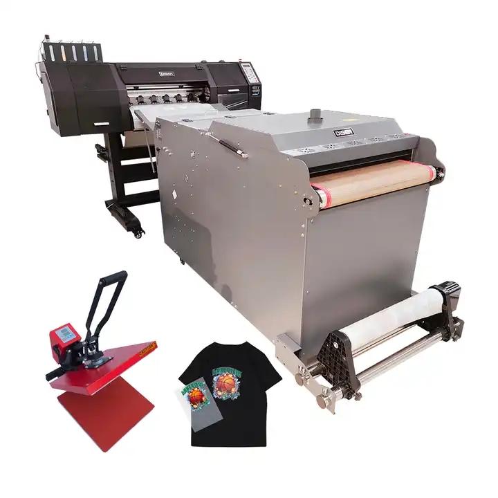 The newest 70 cm dtf printer machine 60 4heads dtf white ink printer 42cm t-shirt roll xp600 I3200 4 / 1