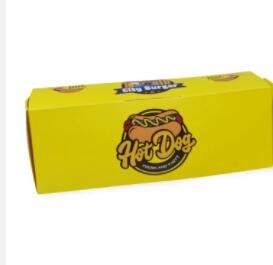 Eco-friendly Custom Logo Printed Art Paper Box Hot Dog Box / 3