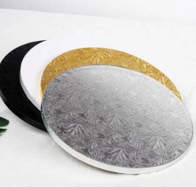 Customized Factory Wholesale 12 inch Cake Paper Plate Food Grade White wedding Cake Board / 3