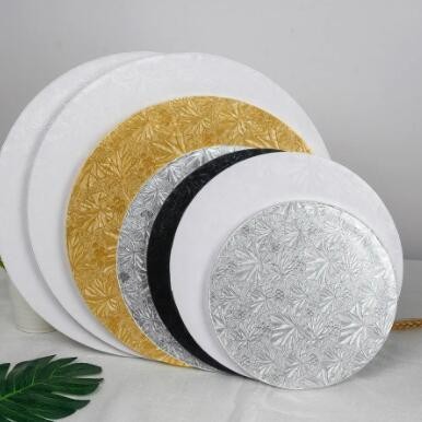 Customized Factory Wholesale 12 inch Cake Paper Plate Food Grade White wedding Cake Board / 2