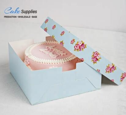 Customized Company Printing New Design Food Grade Pet Packaging Custom Logo Cakes Board M Cake Boxes / 2