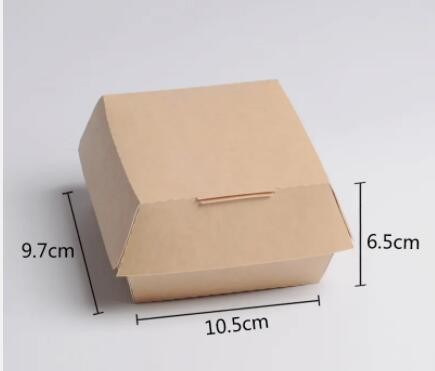 Custom Disposable Burger Packing Box Disposable Kraft Paper Hamburger Container Takeway Food box Eco / 2