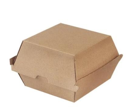 Customized Disposable Take Away Fast Food Lunch Bagasse Hamburger Chicken Nugget Container Corrugate / 2