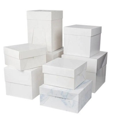 Wholesale Custom 6 8 10 12 14 Inch Tall Cake Box With Window Cake Box En Gros / 3