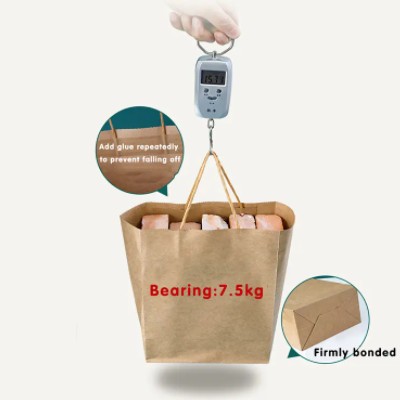 Recycled Takeaway Drown Custom Cheap China Wholesale Paper Bag With Logo / 2