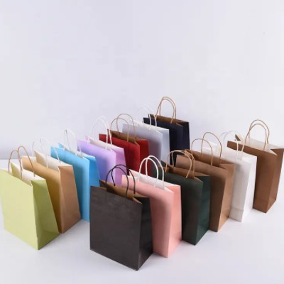 Custom kKaft With Handle Clothing Shopping Dags Gift Paper Bag