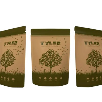 Custom Stand Up Pouch Coffee Tea Bag Compost Bags Biodegradable Ziplock Packaging Bag For Food / 2