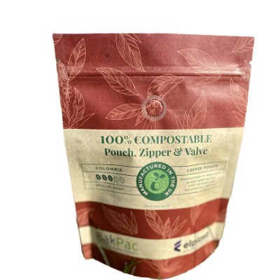 Custom Stand Up Pouch Coffee Tea Bag Compost Bags Biodegradable Ziplock Packaging Bag For Food / 1