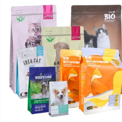 Strong Sealing Gravure Printing Plastic Pet Dog Treats Bag With Zip Lock Food Packaging Bag Custom D / 1