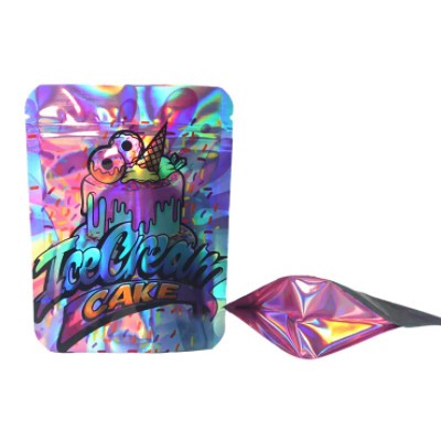 Printed Logo Custom Design Stand Up Packaging Bag Holographic Doypack Plastic Stand Up Pouches / 3