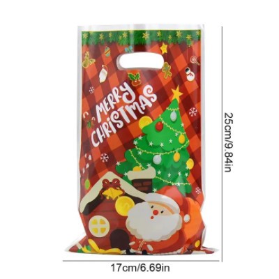 Plastic Shopping Bag Custom Logo Die Cut Handle Bag Christmas Pe Packaging Bag / 2