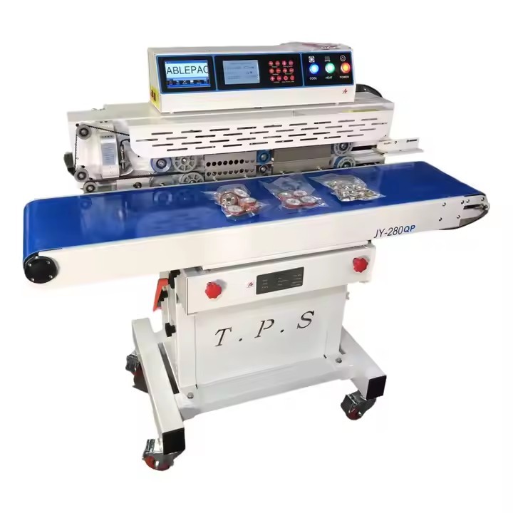 Nitrogen Gas Flushing Vacuum Continuous Band Sealer Sealing Machine With Inkjet printing / 3