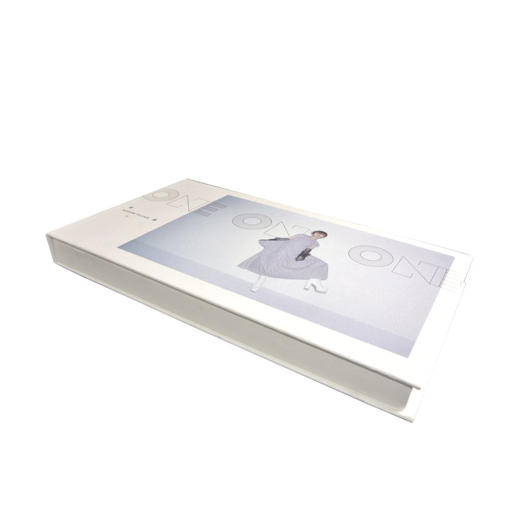 Luxury Custom White Two Piece Flip Music Album CD Packaging Box With Insert